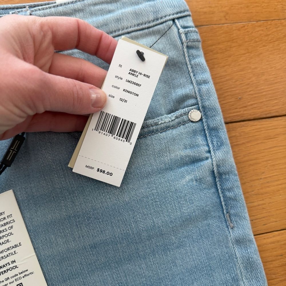NWT Liverpool Abby Hi-Rise Ankle Keniston Blue Jeans Size 12/31 Women - Picture 5 of 14